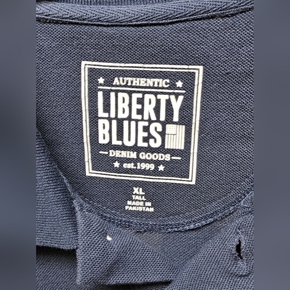 Liberty Blues Mens Flag Polo Sz XLT - Picture 6 of 7